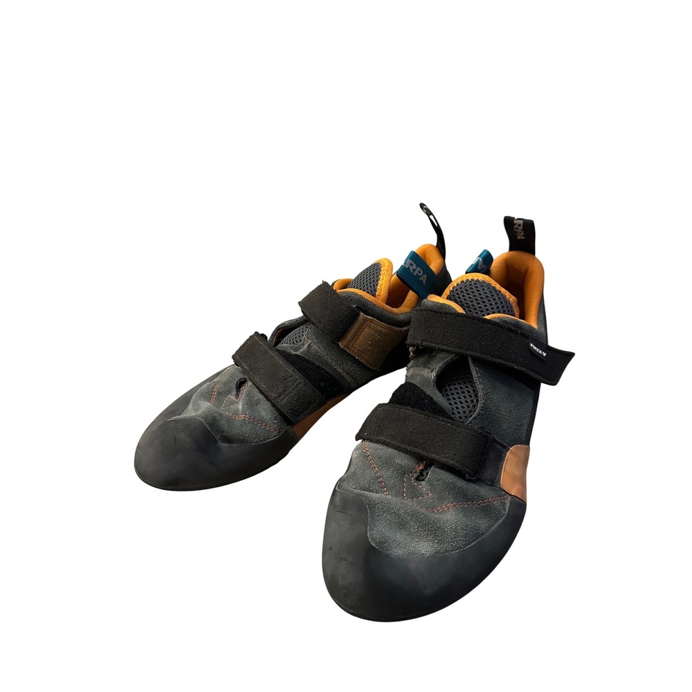 SCARPA Force V Gray Orange Men's Rock Climbing‎ Bouldering Shoes Size 45.5 EU